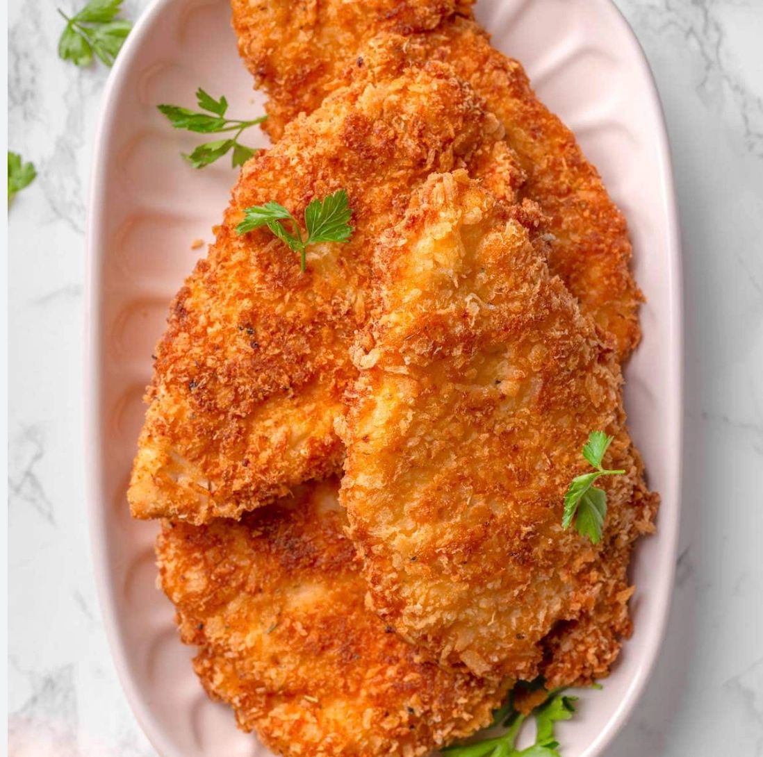 B.y.b) Breaded Chicken