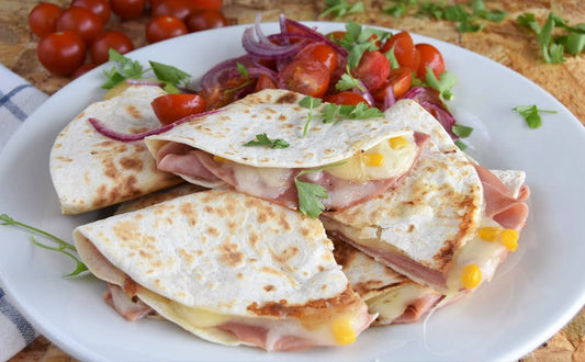 H.j) Quesadilla de jamón y queso x5